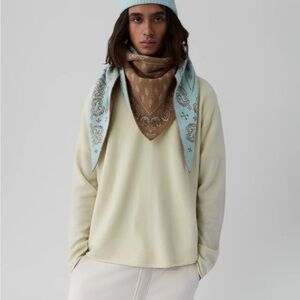 Guest in Residence The Wild Rag Cashmere Scarf Bandana Tan Almond Seaglass NWT